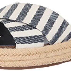 Vince Camuto Striped Espadrille Slide Sandals Navy & White